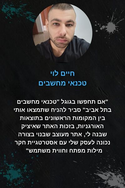 המלצה מיתוג חיים לוי